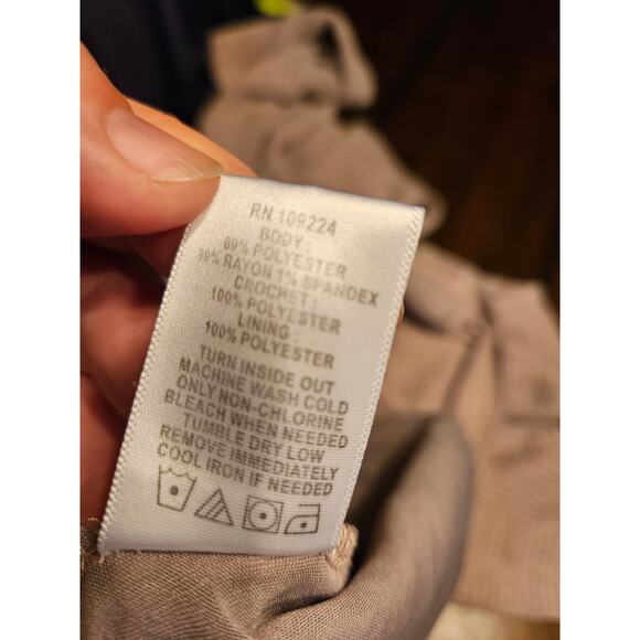 Indigo Soul Waffle Knit Long Sleeve Top Cream with Lace Detail Size 2X - Picture 10 of 11